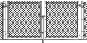 chain link double gates