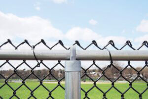 black galvanized chain link fencing