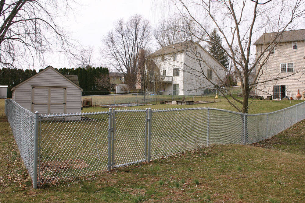 Galvanized Chain Link Fence Kit - Includes All Parts