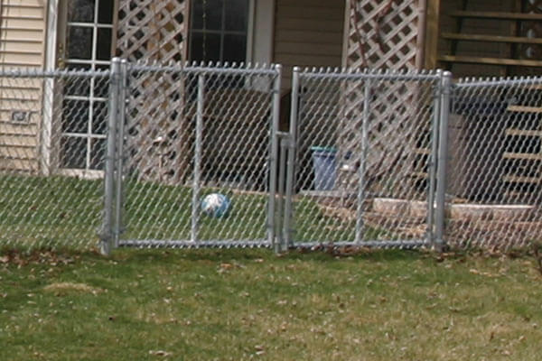 double chain link fence gates